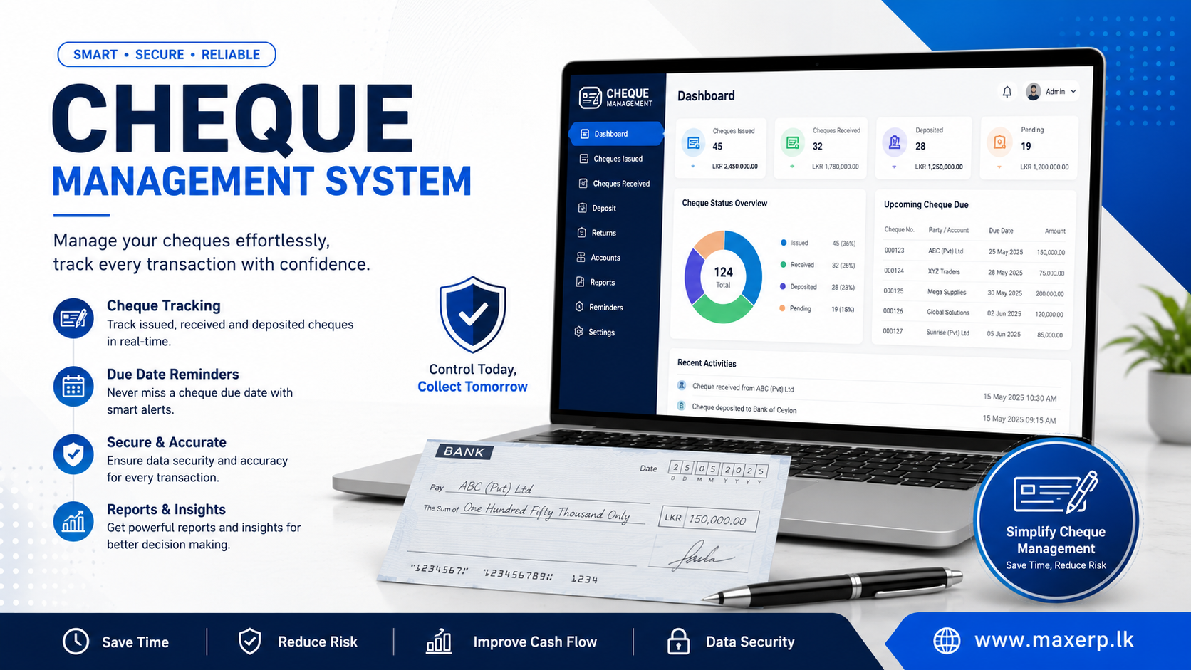 CHEQUE MANAGEMENT SYSTEM - MAX ERP SOLUTIONS Sri Lanka
